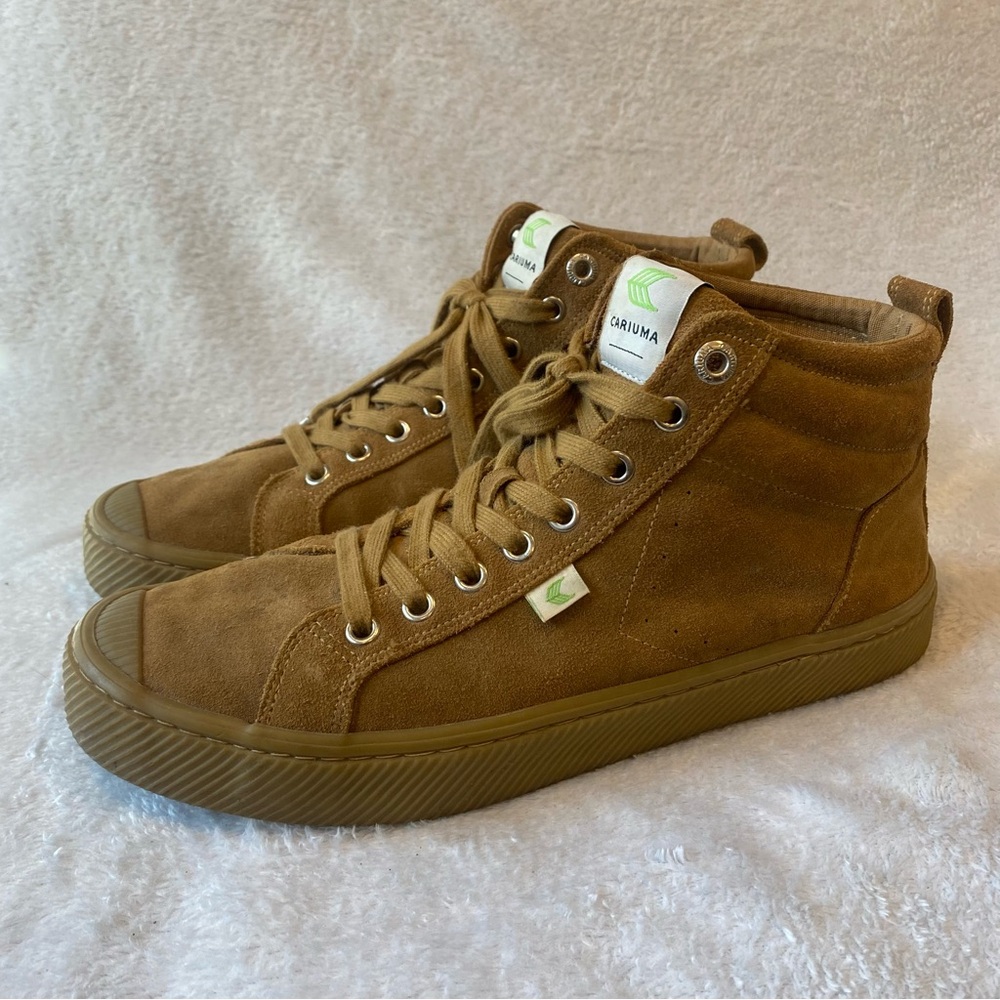 Cariuma OCA High Camel Suede Sneakers